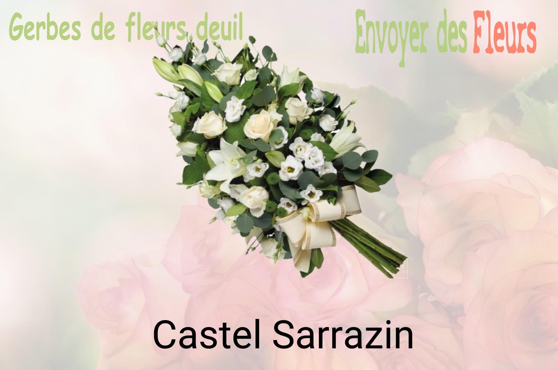 Gerbe de fleurs de deuil livrée à Castel-Sarrazin